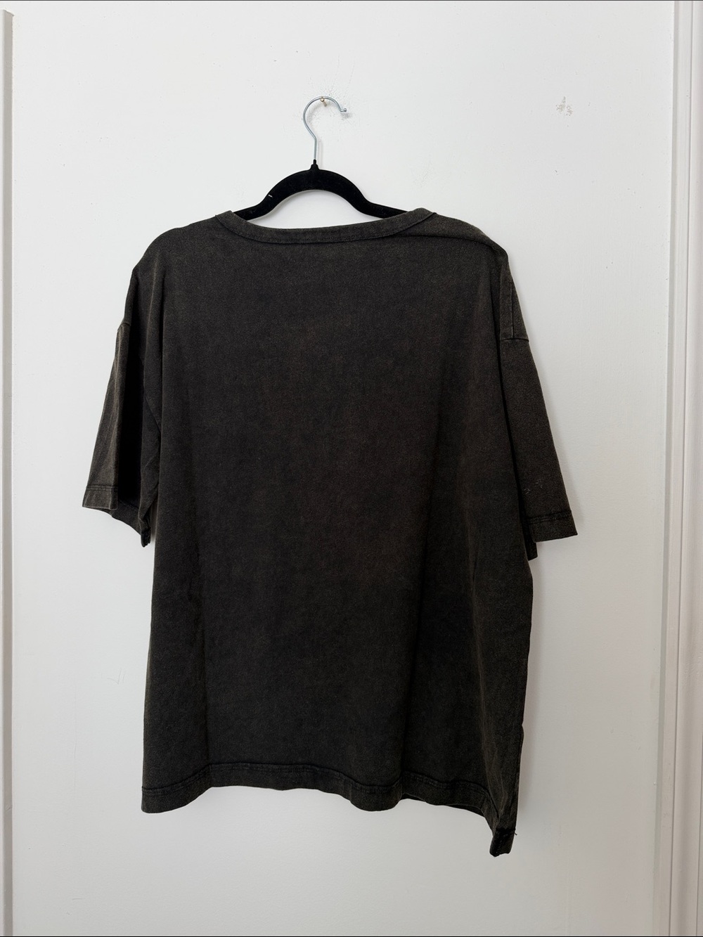 easel Distressed Black Queen of Hearts Graphic Oversized Short Sleeve Tee Small - Picture 6 of 6